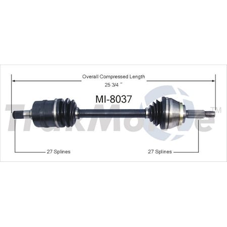 Surtrack Axle Cv Axle Shaft, Mi-8037 MI-8037